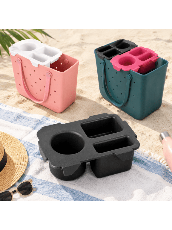 Black Bogg Bag Topper Tray Organizer Insert for Beach Camping Picnic
