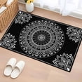 thumbnail image 1 of Black Boho Bathroom Mats 2x3 FT,Non Slip Small Kitchen Mat,Retro Farmhouse Neutral Abstract Geometric Washable Soft Backed Front Door Throw Rugs Non-Shedding Indoor Outdoor Doormat for Entryway Sink, 1 of 8