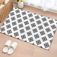 thumbnail image 1 of Black Boho Bathroom Rug Washable 2x3 Entryway Rug Non Slip Modern Tribal Aztec Abstract Geometric Front Door Mat Low Pile Indoor Doormat Throw Floor Carpet for Kitchen Bedroom Entrance, 1 of 8