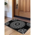 thumbnail image 1 of Black Boho Door Mat&nbsp;Indoor Outdoor Entrance,Non Slip Small Rug for Kitchen Bathroom Entryway Rug,Retro Farmhouse Neutral Abstract Geometric Washable Doormat Floor Mat 18x30 Inch, 1 of 8