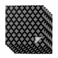 thumbnail image 1 of Black Boho Geometric Cloth Napkins, Retro Simple Ethnic Abstract Motifs Washable and Reusable Dinner Napkins Set of 6, Table Napkin for Kitchen Party Birthday Wedding Hotel Housewarming 20"x20", 1 of 8