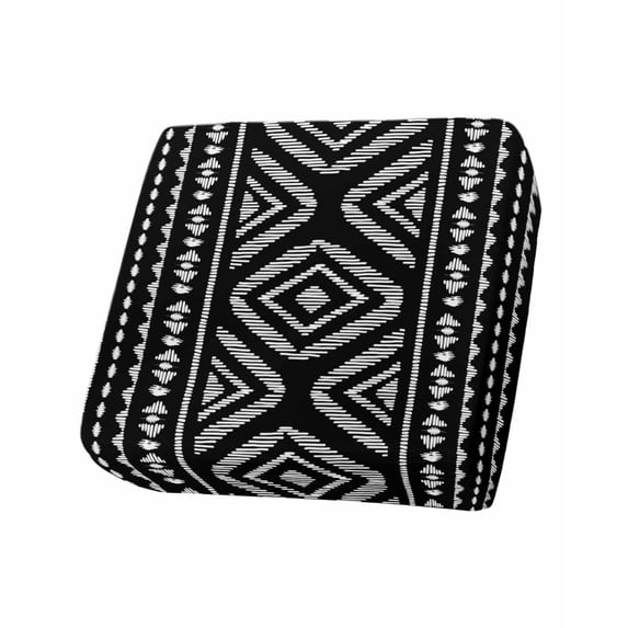 Black Boho Geometric Couch Cushion Covers Stretch, Washable Sofa Seat Covers Individual Seat Cushion Sofa Slipcovers Vintage Southwestern Stripes Couch Cover Furniture Protector S-1PCS