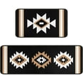 thumbnail image 1 of Black Boho Kitchen Rug Mat Decor Aztec Western Kitchen Rugs Sets of 2 Non-Slip Washable Kitchen Mats for Floor 2 Piece, 1 of 6