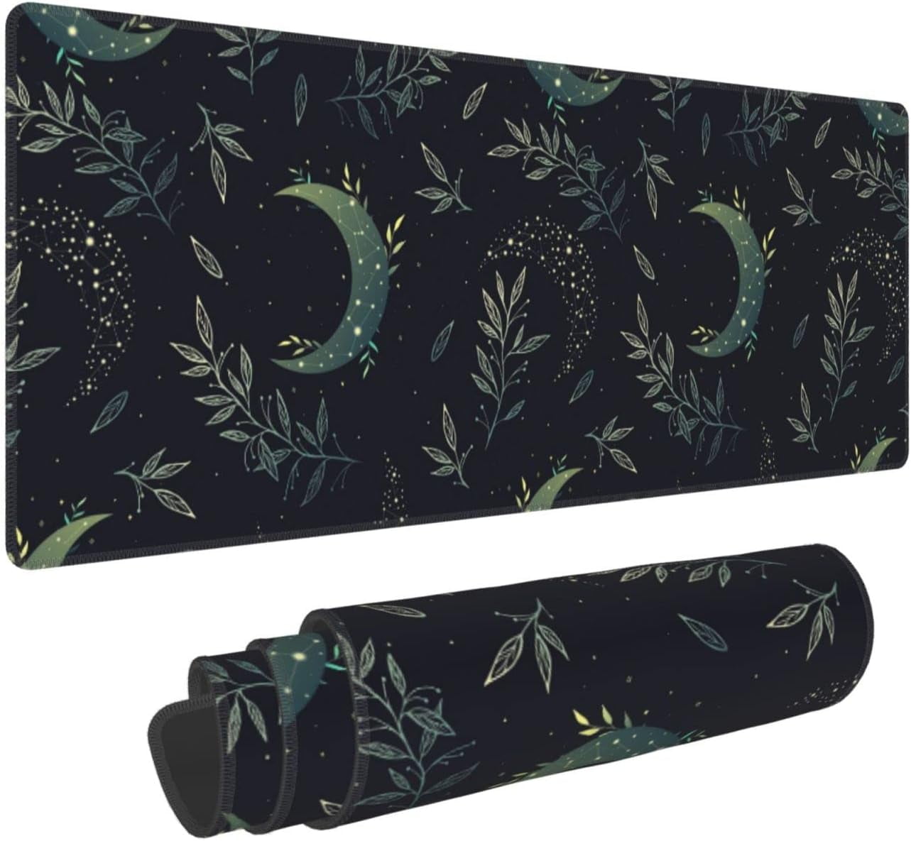 Black Gray Japanese Sakura Gaming Mouse Pad XL Grey White