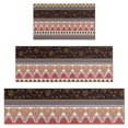 thumbnail image 1 of Black Boho Oriental Flowers and Paisleys Pattern Kitchen Rugs Sets Of 3,Kitchen Runner Rugs Non Skid Washable,Decorative Kitchen Floor Mats for Kitchen,Sink,Laundry,17"x30"+ 17"x47" + 17"x59", 1 of 6