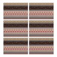 thumbnail image 1 of Black Boho Oriental Flowers and Paisleys Pattern Summer Placemats Table Placemats Set Of 6-Linen Kitchen Washable Placemats Table Mats 11.8"x17.7"Non-Slip Heat Resistant, 1 of 5