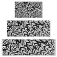 thumbnail image 1 of Black Boho Tribal Feathers Pattern Kitchen Rugs Sets Of 3,Kitchen Runner Rugs Non Skid Washable,Decorative Kitchen Floor Mats for Kitchen,Sink,Laundry,17"x30"+ 17"x47" + 17"x59", 1 of 6