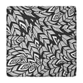 thumbnail image 1 of Black Boho Tribal Feathers Pattern Square Fitted Tablecloth with Elastic Edge,Square Table Cover,Washable Elastic Table Cover for Home Kitchen Party Decor 34"x34", 1 of 6