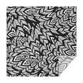 thumbnail image 1 of Black Boho Tribal Feathers Pattern Square Tablecloth,Waterproof Square Table Cover,Wipeable Spillproof Washable Table Cover for Home Kitchen Party Decor 42"X42"(107x107cm), 1 of 6