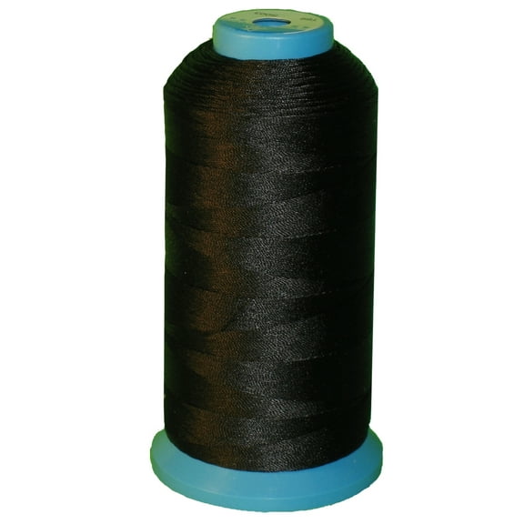 Black Bonded Nylon Sewing Thread T70 #69 1500 Yard for Outdoor, Upholstery, Leather