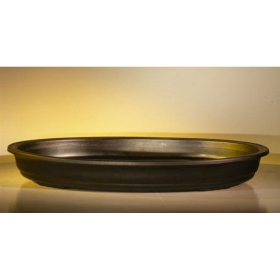 Black Bonsai Pot for Forest Group or Penjing - Oval
