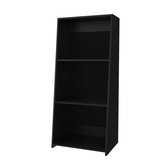 47" Black 3-Shelf Bookcase - Modern Display Shelf with Scratch-Resistant Finish Five