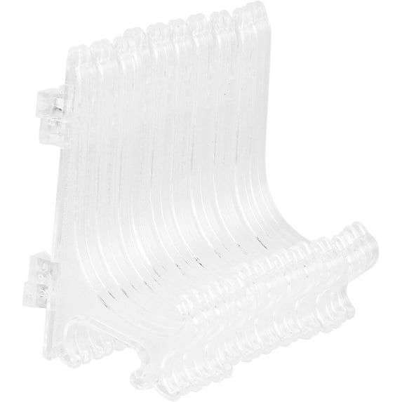 Black Bookshelf 24pcs Decorative Plate Stand Clear Display Stand Easel Picture Frame Holder Plastic Photo Stand for Cookbooks Artwork Plaque Tablets Black Book Shelf(3in)