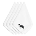 thumbnail image 1 of Black Border Collie Embroidered Napkins Set of 4, 1 of 1