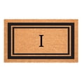 thumbnail image 1 of Black Border Monogram Doormat (Letter I), 1 of 6