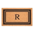 thumbnail image 1 of Black Border Monogram Doormat (Letter R), 1 of 6