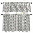 thumbnail image 1 of Black Botanical Kitchen Curtains Sets for Windows 36 Inch Length, Watercolor Rustic Tree Abstract Rod Pocket Window Treatments Tier Curtains and Valances Set for Bedroom/Bathroom, 1 of 8