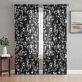thumbnail image 1 of Black Botanical Sheer Curtains 63 Inch Length 2 Panels Set, Pastoral Spring Floral Classic Black Voile Window Treatment Rod Pocket Curtains Sheers Drapes for Bedroom/Living Room/Kitchen 52x"63"x2, 1 of 7