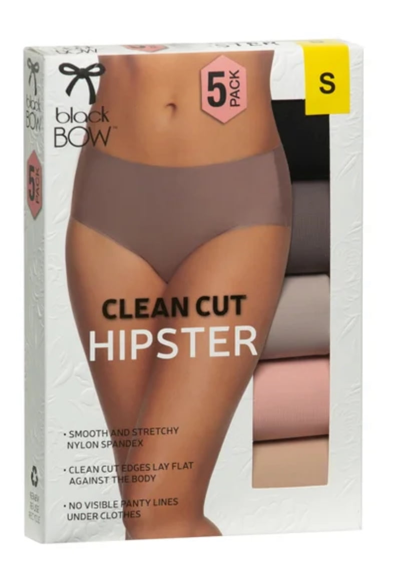 Black Bow Ladies’ Clean Cut Hipster 5-pack - (Multi, Large)