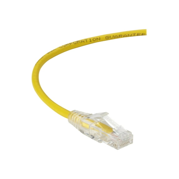 Black Box Slim-Net - Patch cable - RJ-45 (M) to RJ-45 (M) - 2 ft - UTP - CAT 6 - booted, molded, stranded - yellow