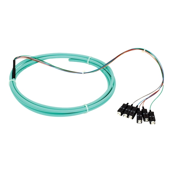 Black Box Network Services FOPT50M3-SC-6AQ-3 Multimode Fiber Optic Pigtail SC OM3