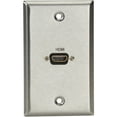 thumbnail image 1 of Black Box AV Wallplate - Stainless Steel, 1 HDMI, Female to Female, 1 of 2