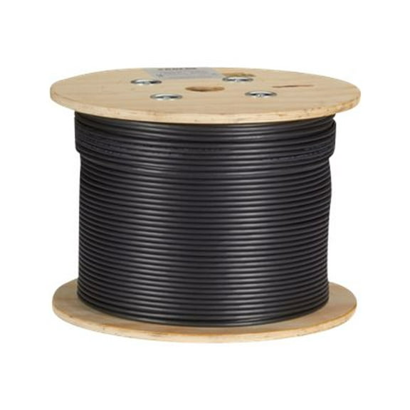 Black Box 1000ft Cat6A Stranded UTP 650 MHz CM PVC Bulk Cable C6ABC50STRBK1000