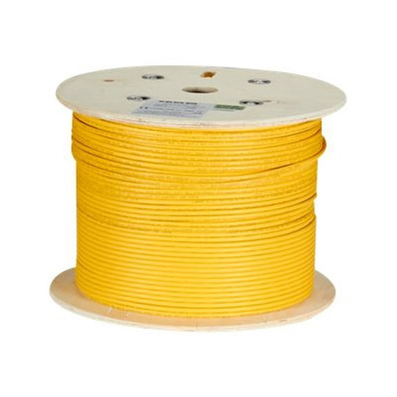 Black Box GigaTrue 1000ft Cat6a Stranded UTP Bulk Network Patch Cable Yellow
