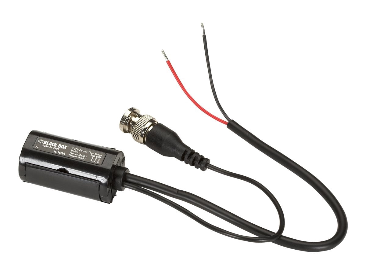 Black Box CCTV Power-Through Balun with RJ-45 Connectors (IC560A): TV ...