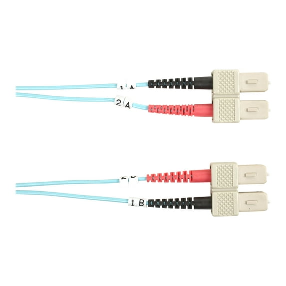 Black Box Connect - Patch cable - SC multi-mode (M) to SC multi-mode (M) - 3.3 ft - 50 micron - OM3 - aqua