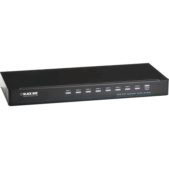 Black Box DVI-D Splitter with Audio and HDCP 1 x 8