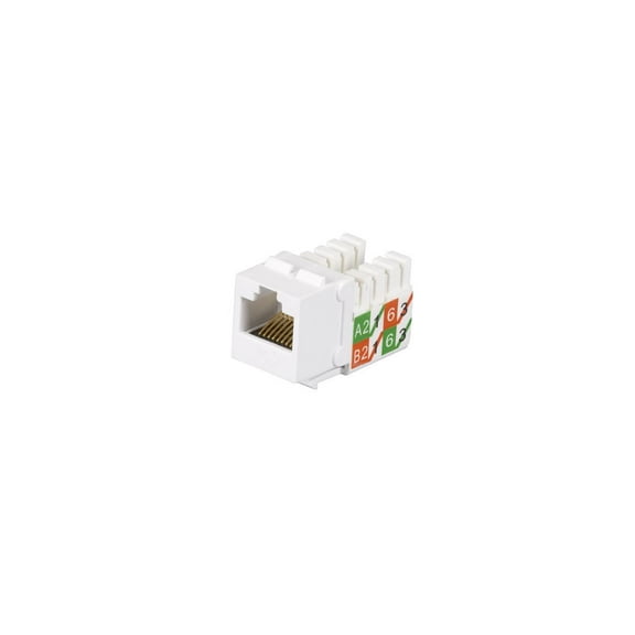 Black Box FMT639-R3 Gigatrue2 Cat6 Jack, Universal Wiring, Component Level, Single Pack, White