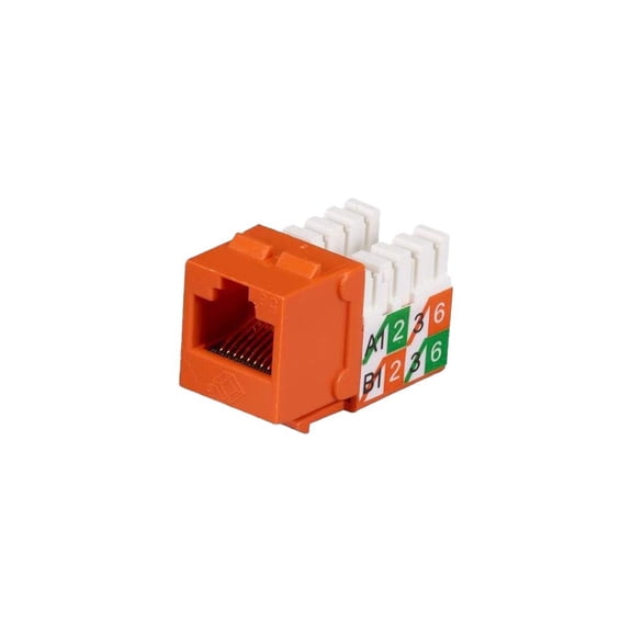 Black Box FMT926-R2 CAT5e Keystone Jack - Unshielded, Orange