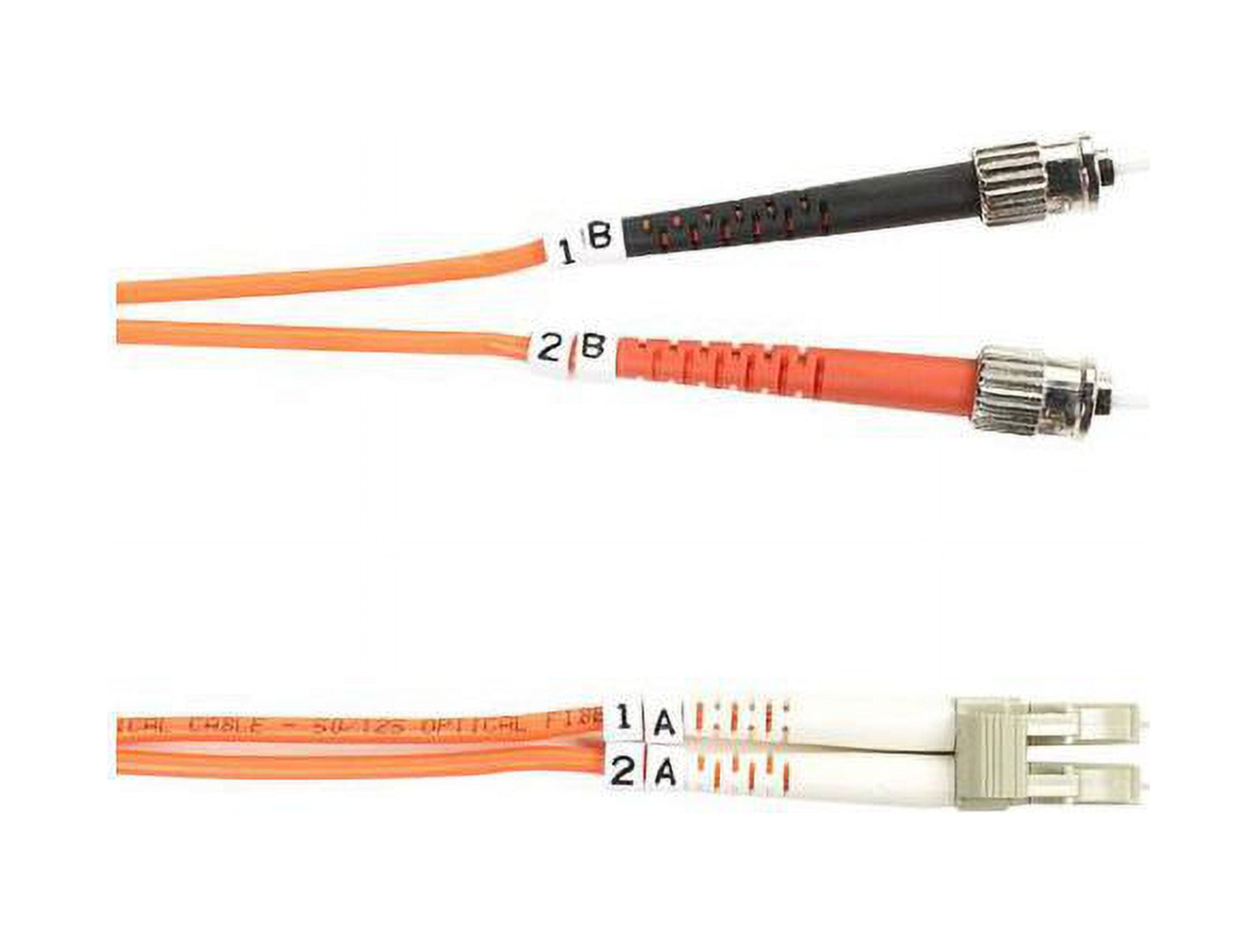 Black Box FO50-003M-STLC Box 50-Micron Multimode Fiber Optic Value Patch Cable, Duplex, Zipcord - Fiber Optic For Network Device - 9.84 Ft - 1 Pack - 2 X St Male Network - 2 X Lc Male Network