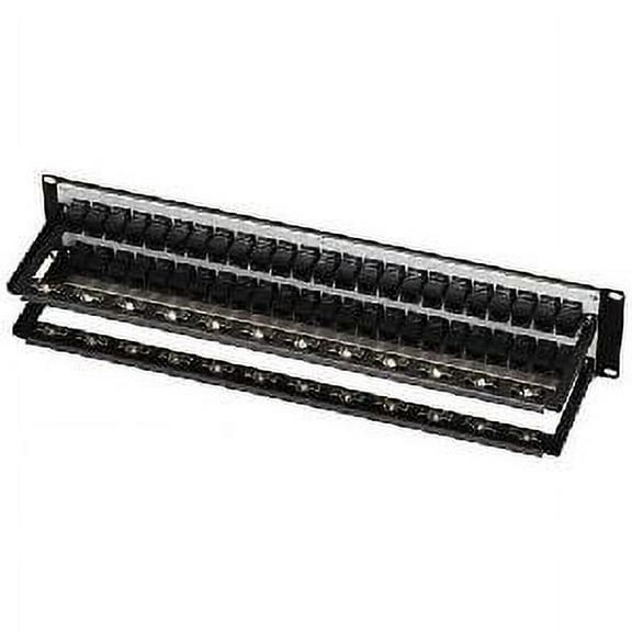 Black Box Feed-Through 48 Port Cat 5e Network Patch Panel - 48 x RJ-45