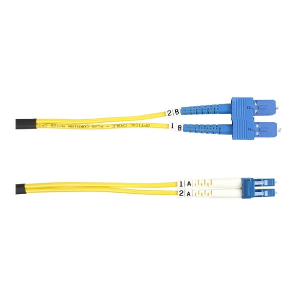 Black Box Single-mode Value Line Patch Cable, Sc-lc, 5-m [16.4-ft.] - Fiber Optic For Network Device - 16.40 Ft - 2 X Sc Male Network - 2 X Lc Male Network - Yellow (fosm-005m-sclc)