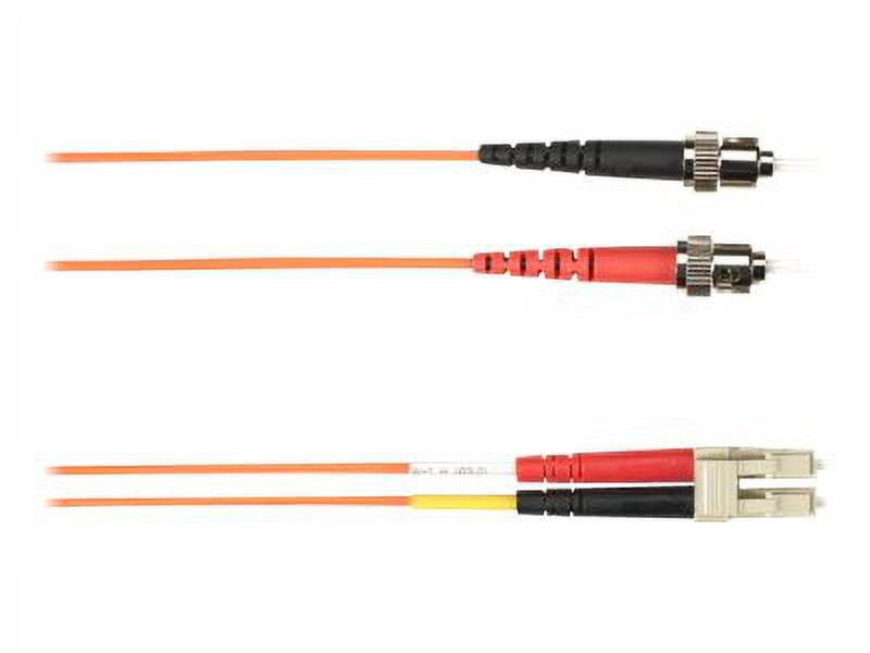 Black Box - Patch cable - ST single-mode (M) to LC single-mode (M) - 3 m - fiber optic - plenum - orange