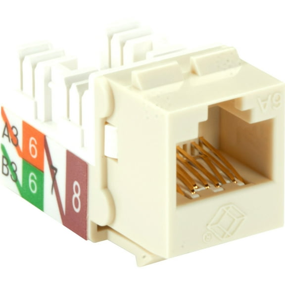 Black Box Network Services C6AJA70-OW-R2 Cat6a Keystone Jack - Unshielded Rj-45 Office White Taa 45 Day Standard Retu