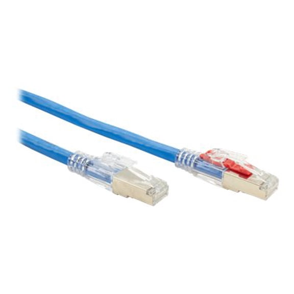 Black Box 15ft RJ-45 Cat6A Locking Snagless Patch Cable Blue C6APC80SBL15