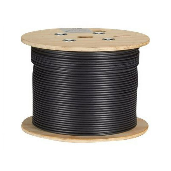 Black Box GigaTrue 1000ft Cat6a S/FTP Bulk Network Cable Black C6ABC50SSTRBK1000