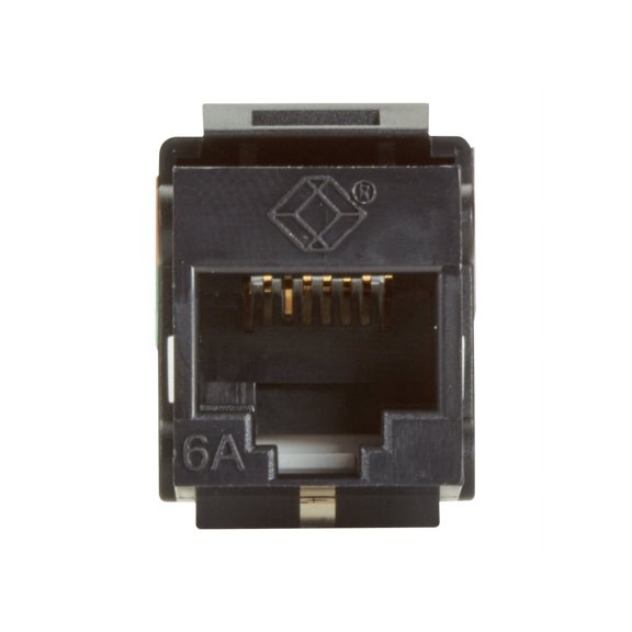 Black Box CAT6A Keystone Jack Unshielded RJ45 Black