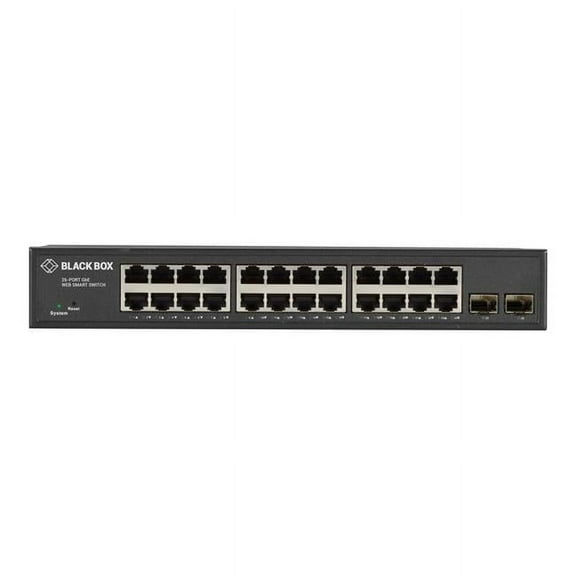 Black Box Gigabit Ethernet Managed Switch 24 RJ-45 2 SFP