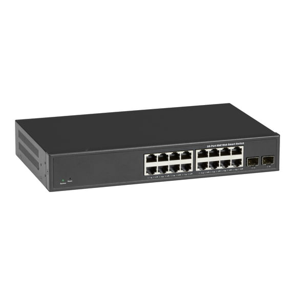Black Box Gigabit Ethernet Switch Web Smart Eco Fanless 18-Port