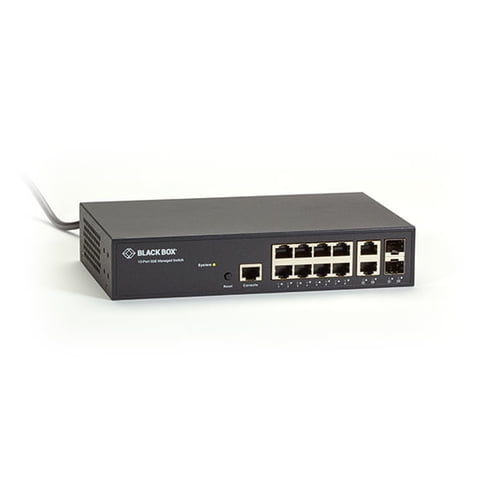 Black Box Gigabit Managed Ethernet Switch - 10-Ports - 8 Ports - Manageable - Gigabit Ethernet (LGB1110A)