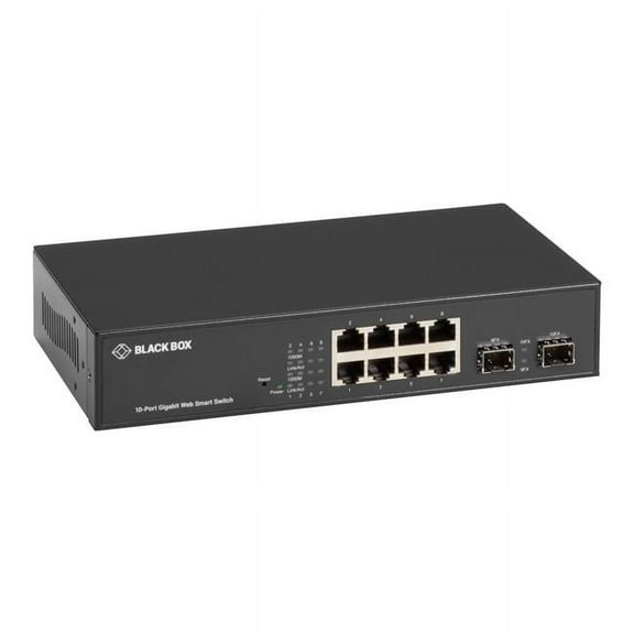 Black Box Gigabit Web Smart Switch - 10 Port US INTL Not Japan