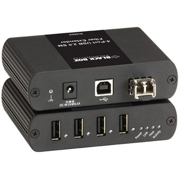 Black Box IC406A-R2 USB Ultimate Extender Over Single-Mode Fiber - 4-Port