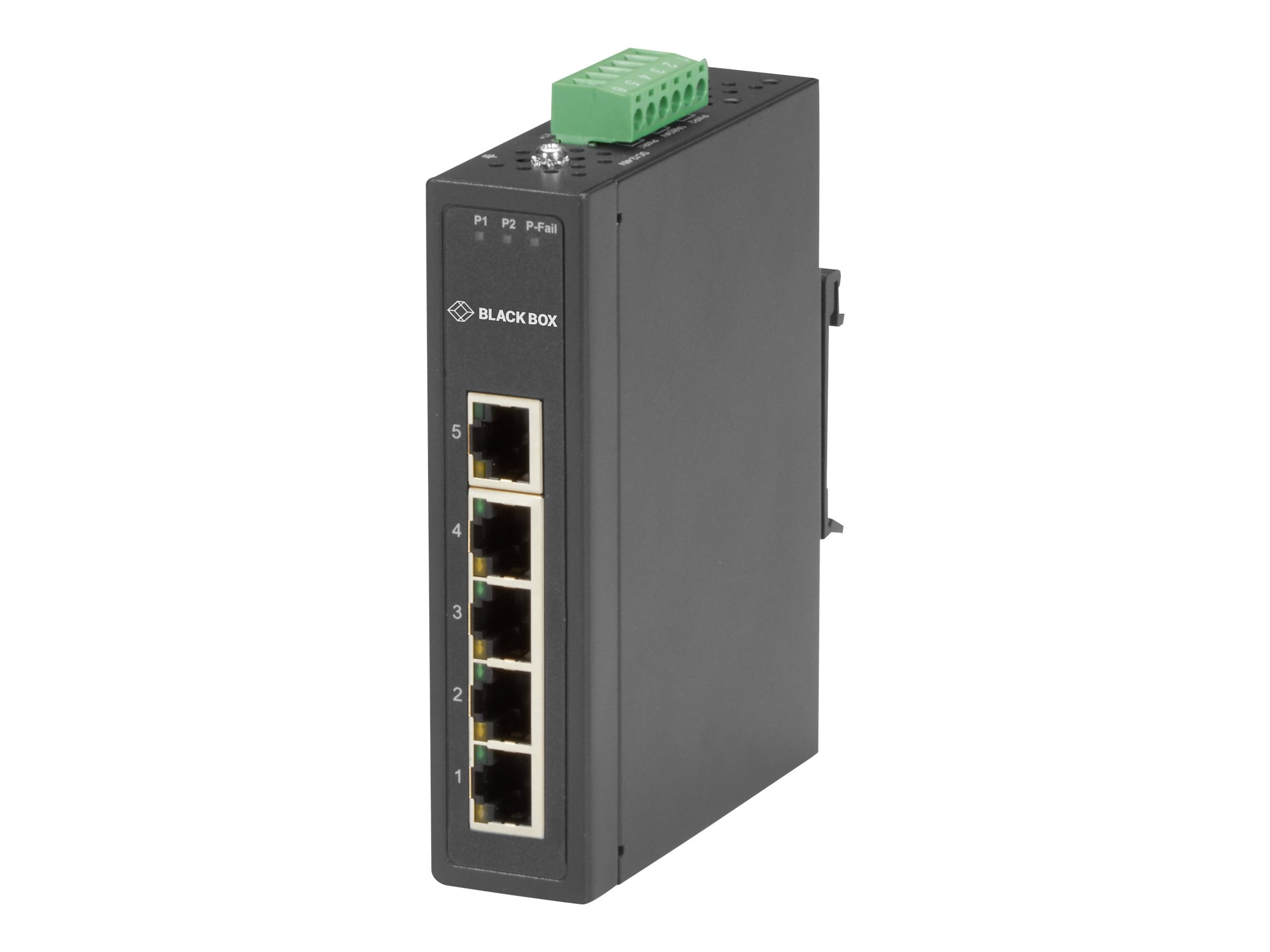 Black Box Industrial 10/100-Mbps Ethernet Switch - Unmanaged- Extreme Temperature- 5-Port - 5 Ports  (LBH3050A)