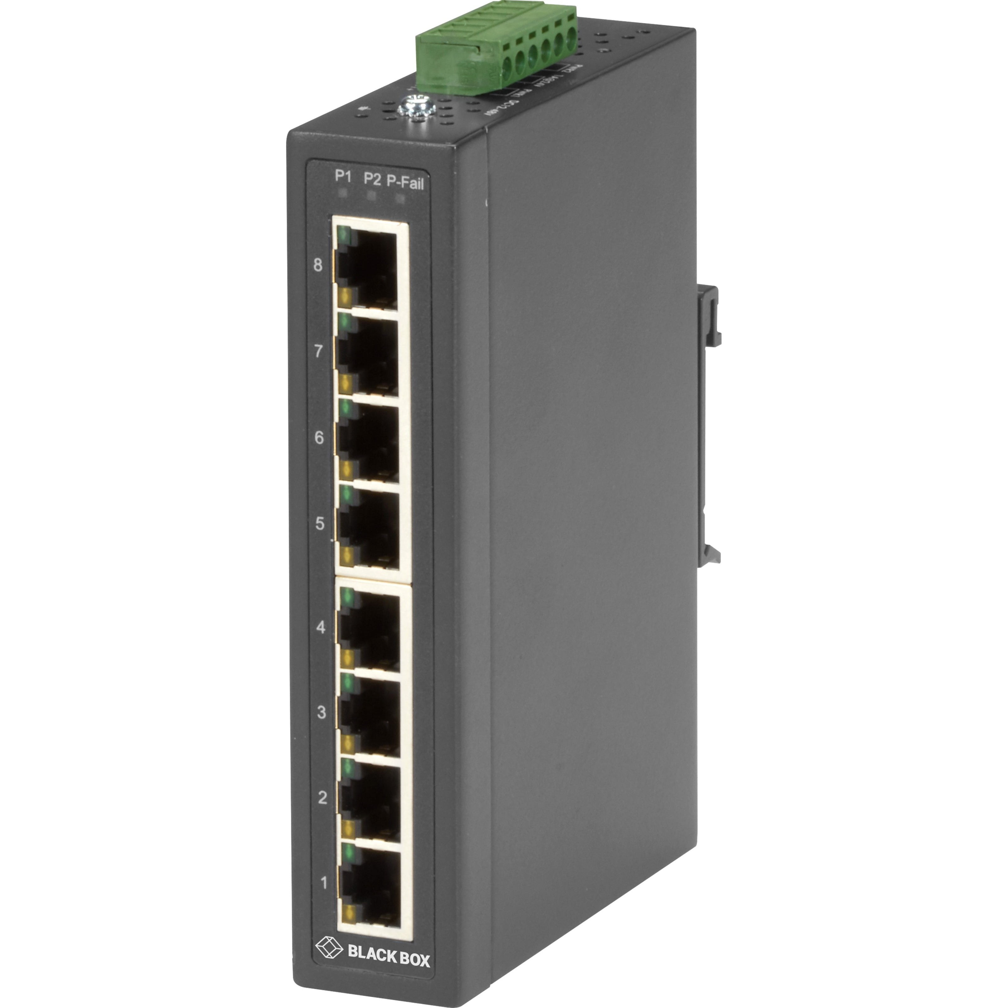 Black Box Industrial Ethernet Switch 8 Port Extreme Temperatue LBH3080A