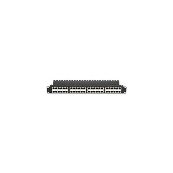 Black Box JPM806A-HD Box Spacegain Cat5E High-Density Feed-Through Patch Panel, Shielded, 48-Port, 1U - 48 X Rj-45