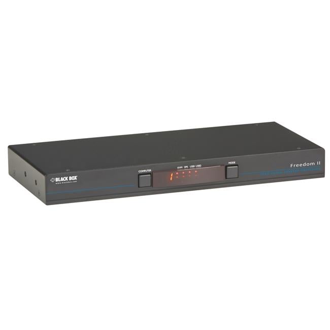 Emerald&reg; KM Switch with Glide & Switch Mouse Switching - 4 Computer(s) - 1 Local User(s) - 2 x Network (RJ-45) - 2 x PS/2 Port - 9 x USB